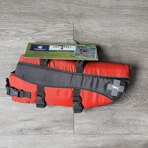 Top Paw Dog Life Jacket Orange Flotation Device Water Safety Size Large 55-85lbs